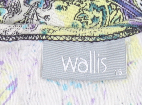 Wallis Women’s Multicoloured Paisley Cotton T-Shirt Size 16