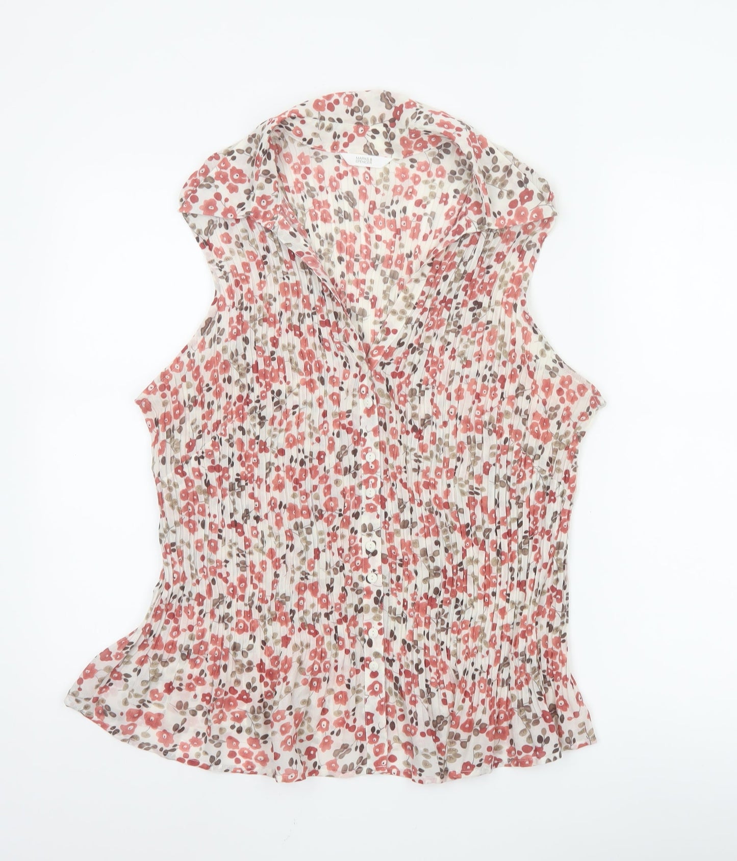 Marks and Spencer Womens Multicoloured Floral Sleeveless Tunic Blouse UK 22