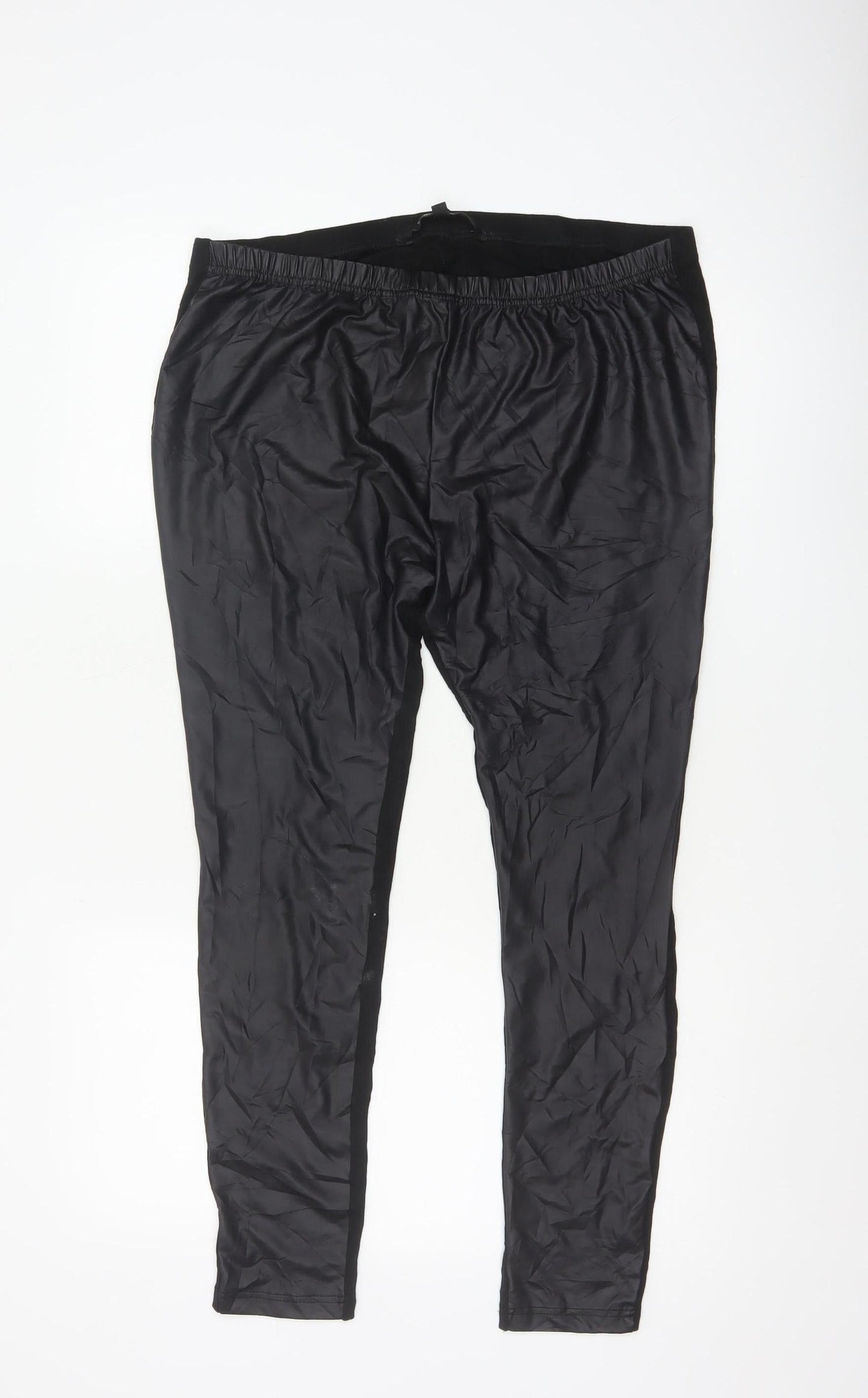 Scarlett & Jo Women Black Size 20 Leggings Polyester Blend Elastic Waist