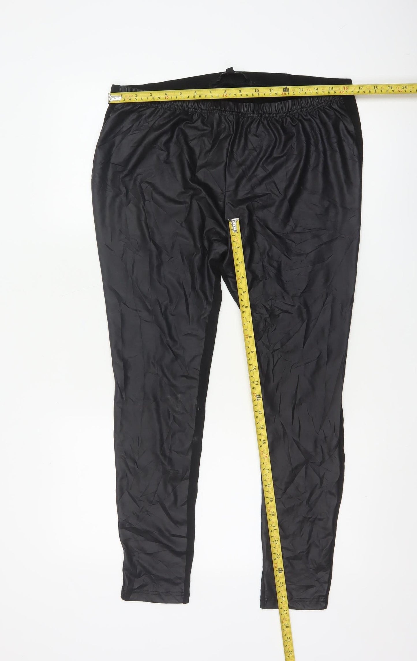 Scarlett & Jo Women Black Size 20 Leggings Polyester Blend Elastic Waist