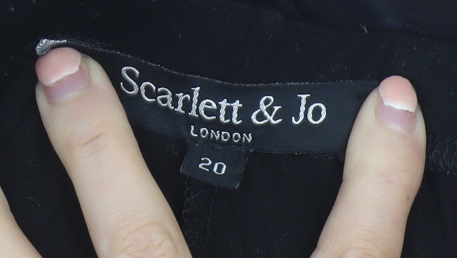 Scarlett & Jo Women Black Size 20 Leggings Polyester Blend Elastic Waist