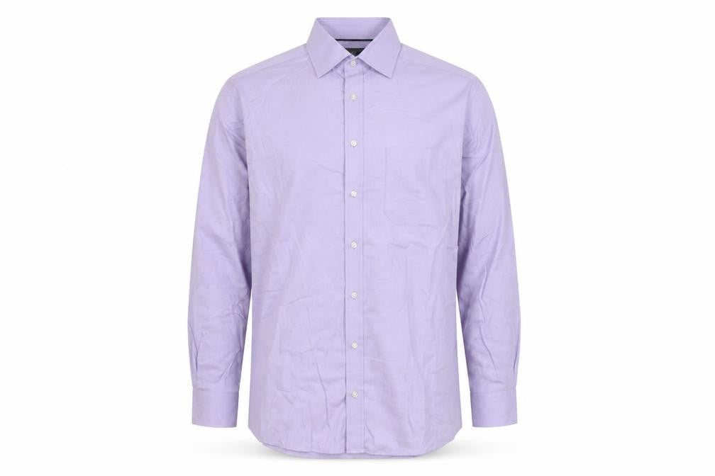 Marks & Spencer Men's Lilac Regular Fit Cotton Dress Shirt 15.5in