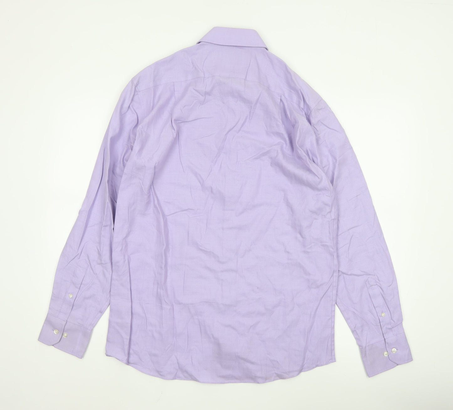 Marks and Spencer Men's Lilac Regular Fit Cotton Dress Shirt 15.5in