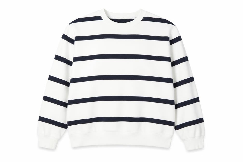 Marks & Spencer Women’s White Mix Striped Pullover Sweatshirt Medium