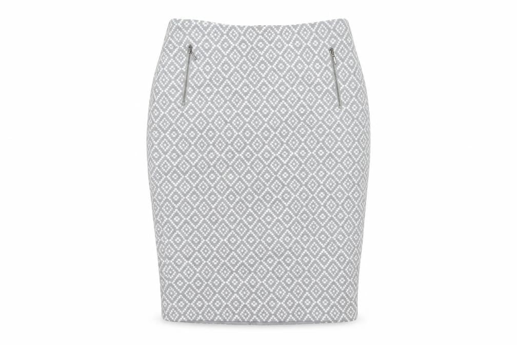 Marks & Spencer Women’s Grey Geometric Pencil Skirt Size 10