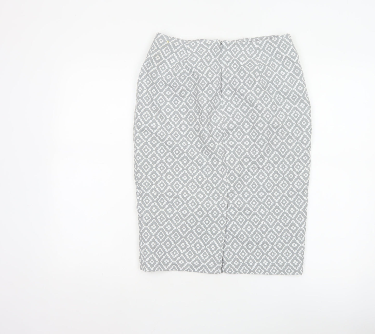 Marks and Spencer Women’s Grey Geometric Pencil Skirt Size 10