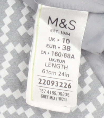 Marks and Spencer Women’s Grey Geometric Pencil Skirt Size 10