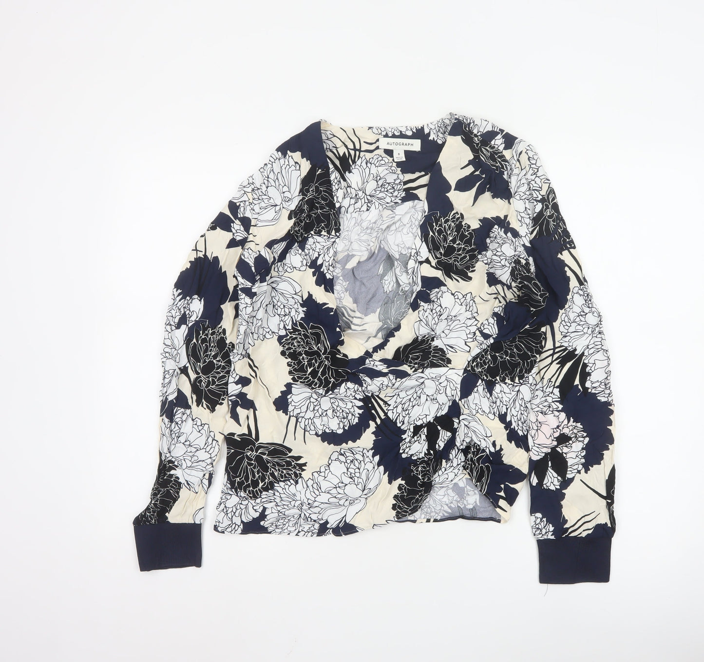 Marks and Spencer Autograph Women's Floral Wrap Blouse Size 8
