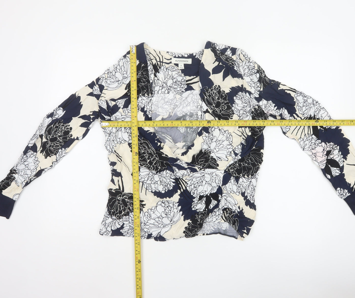 Marks and Spencer Autograph Women's Floral Wrap Blouse Size 8