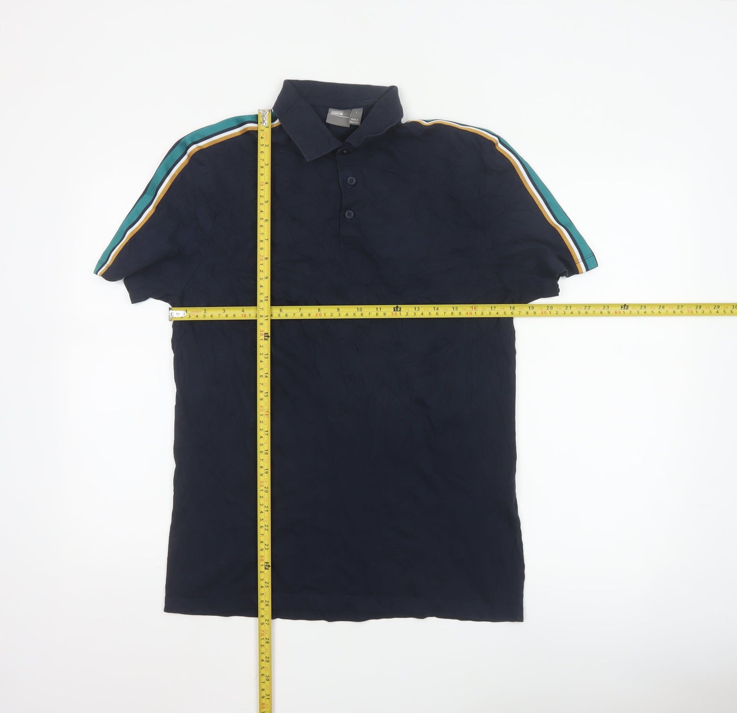 ASOS Men's Blue Slim Fit Polo Shirt Size S Short Sleeve