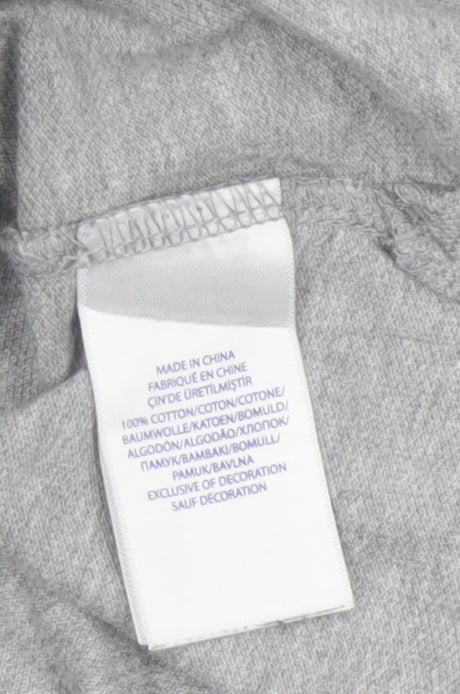 Ralph Lauren Teens Grey Cotton Polo Shirt Size 10-12 Classic Fit
