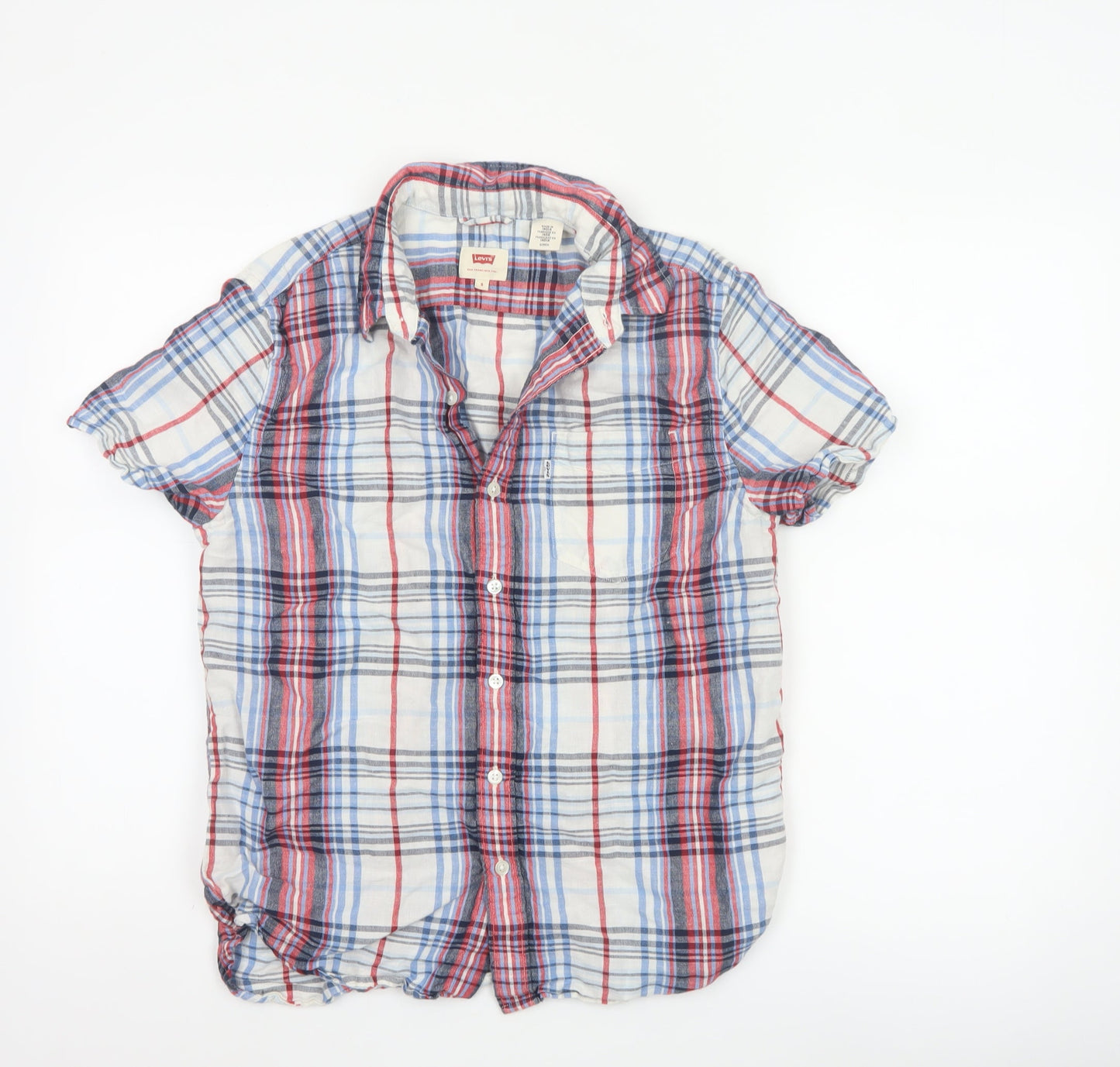 Levi's Womens Multicoloured Plaid Cotton Button-Up Shirt Size S