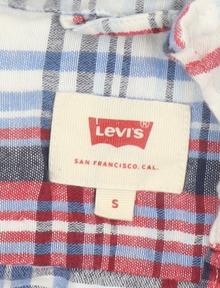 Levi's Womens Multicoloured Plaid Cotton Button-Up Shirt Size S