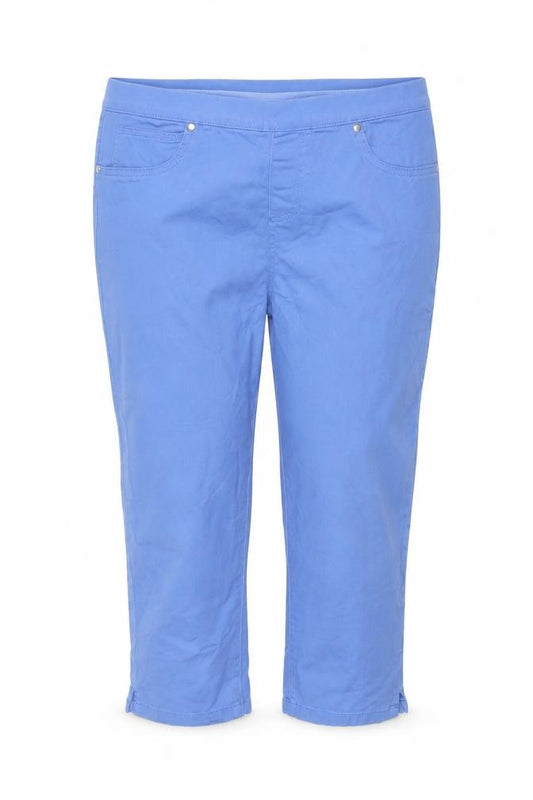 Intuition Women’s Blue Cropped Denim Stretch Trousers Size 14