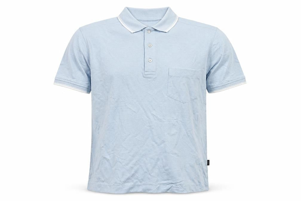 Feraud Men's Blue Short Sleeve Cotton Polo Shirt Size S
