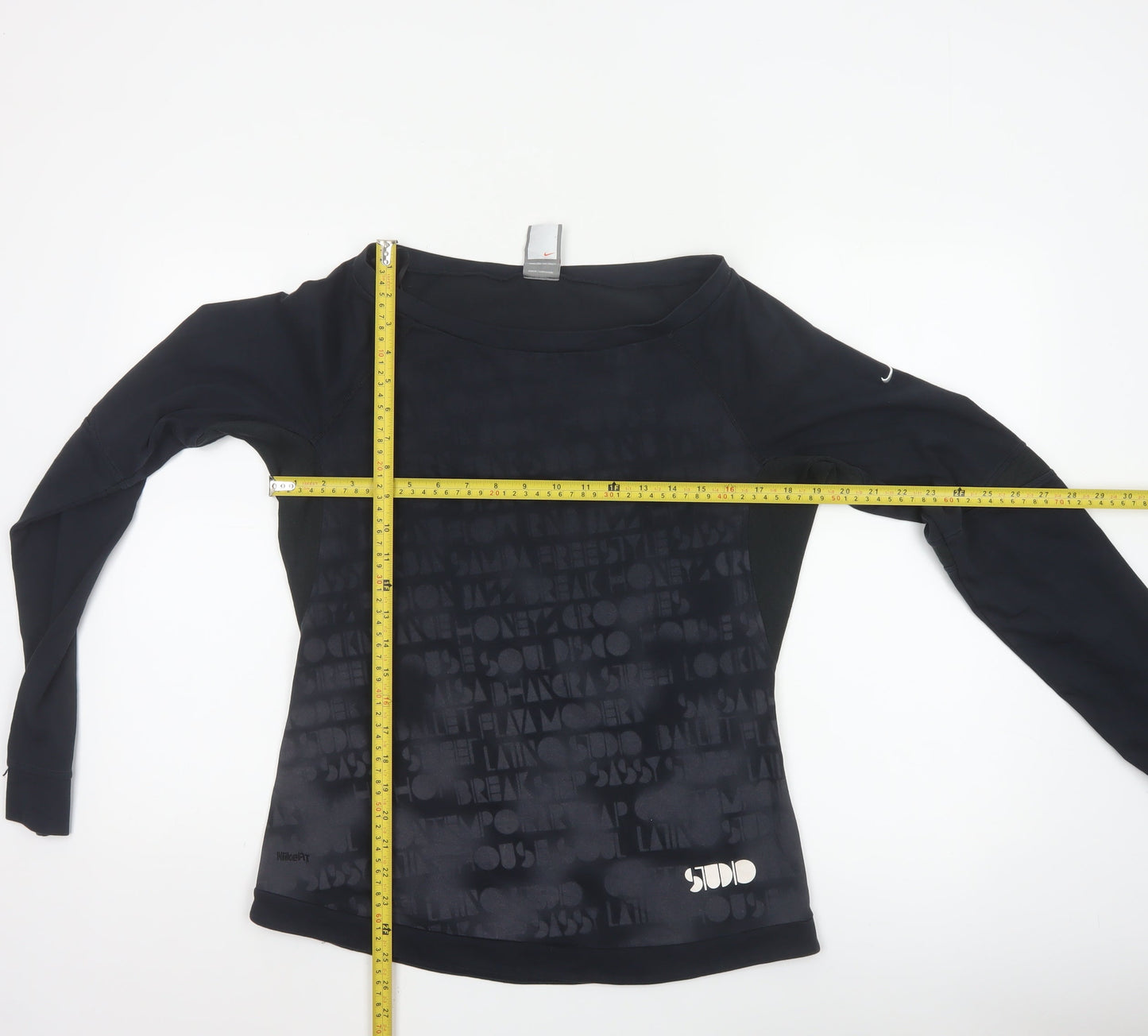 Nike Women Black XL Long Sleeve FitDry Sports Pullover Top