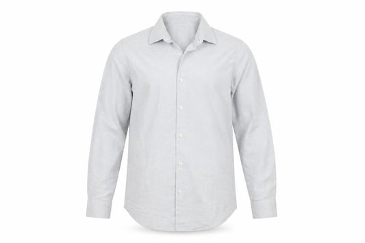 Zara Mens Grey Slim Fit Long Sleeve Button-Up Shirt Size M