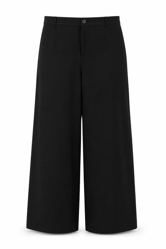 Zara Women’s Black Wide-Leg Trousers XL Polyester Blend