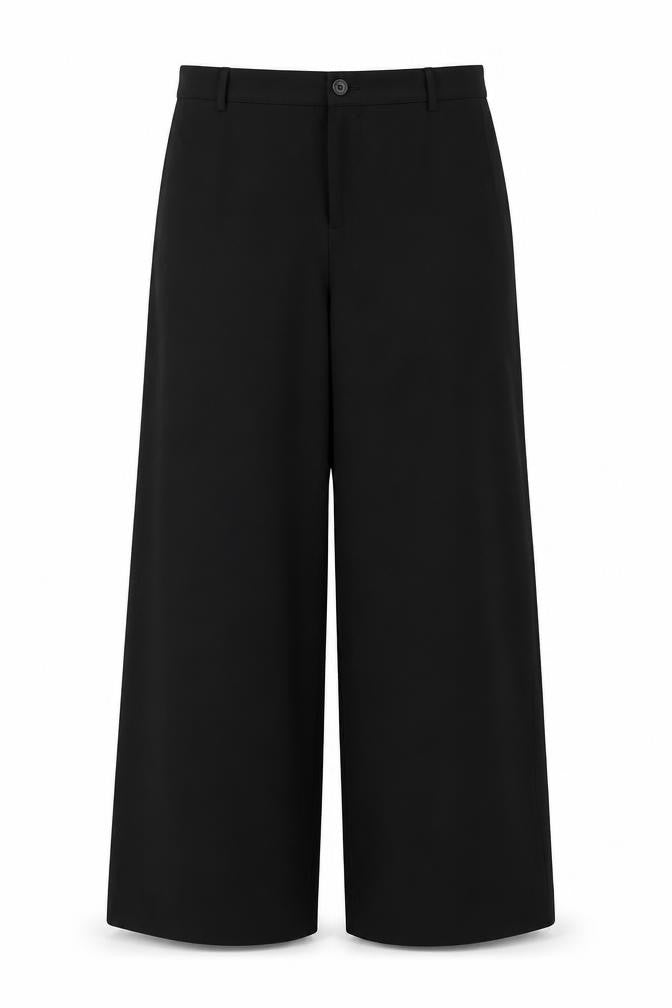Zara Women’s Black Wide-Leg Trousers XL Polyester Blend