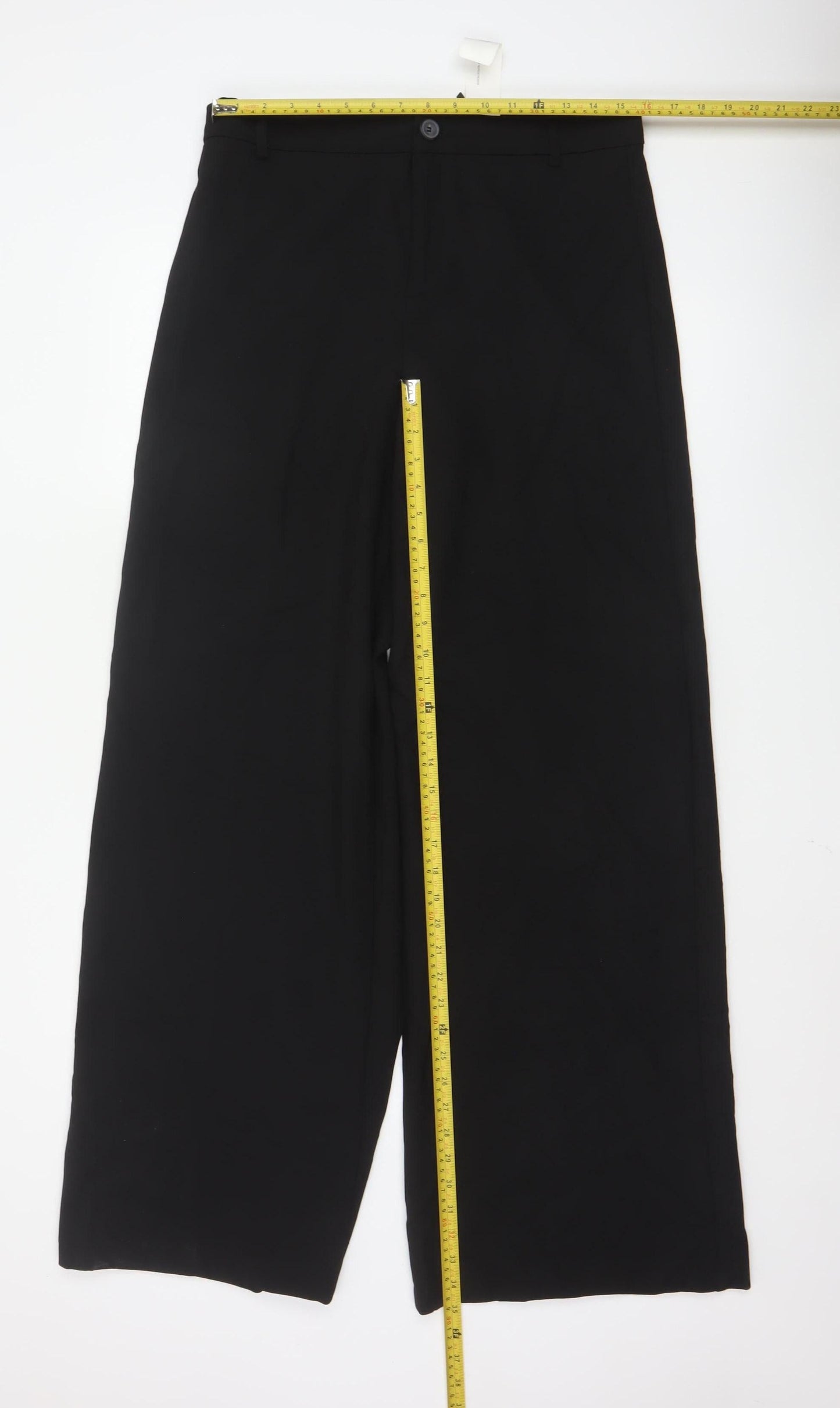 Zara Women’s Black Wide-Leg Trousers XL Polyester Blend