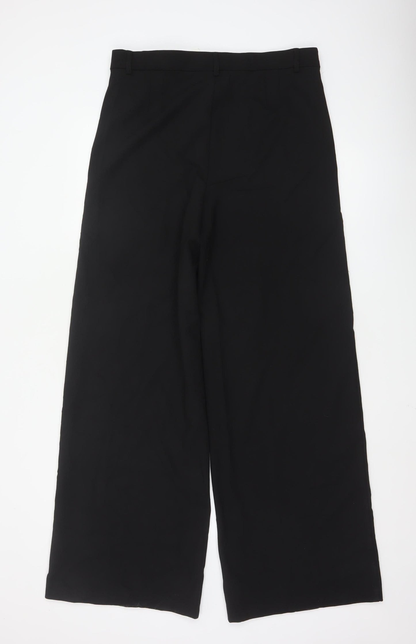 Zara Women’s Black Wide-Leg Trousers XL Polyester Blend