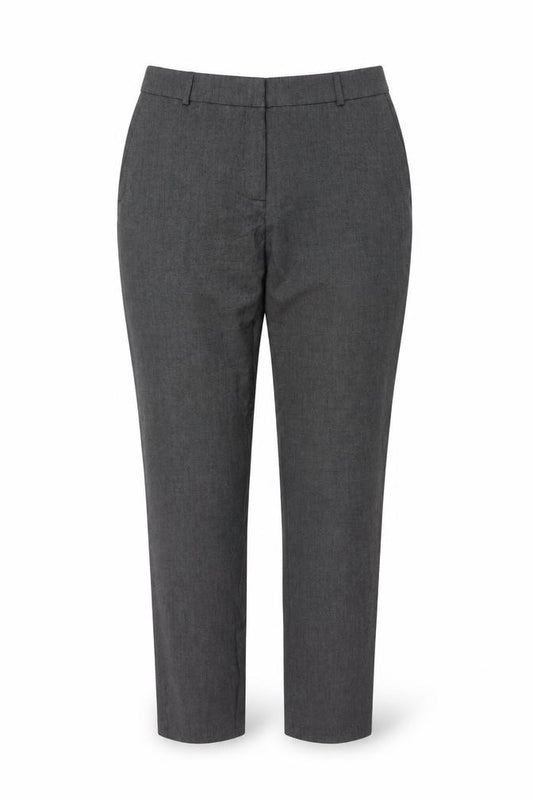 H&M Women’s Grey Stretch Work Trousers Size 12 Straight Leg