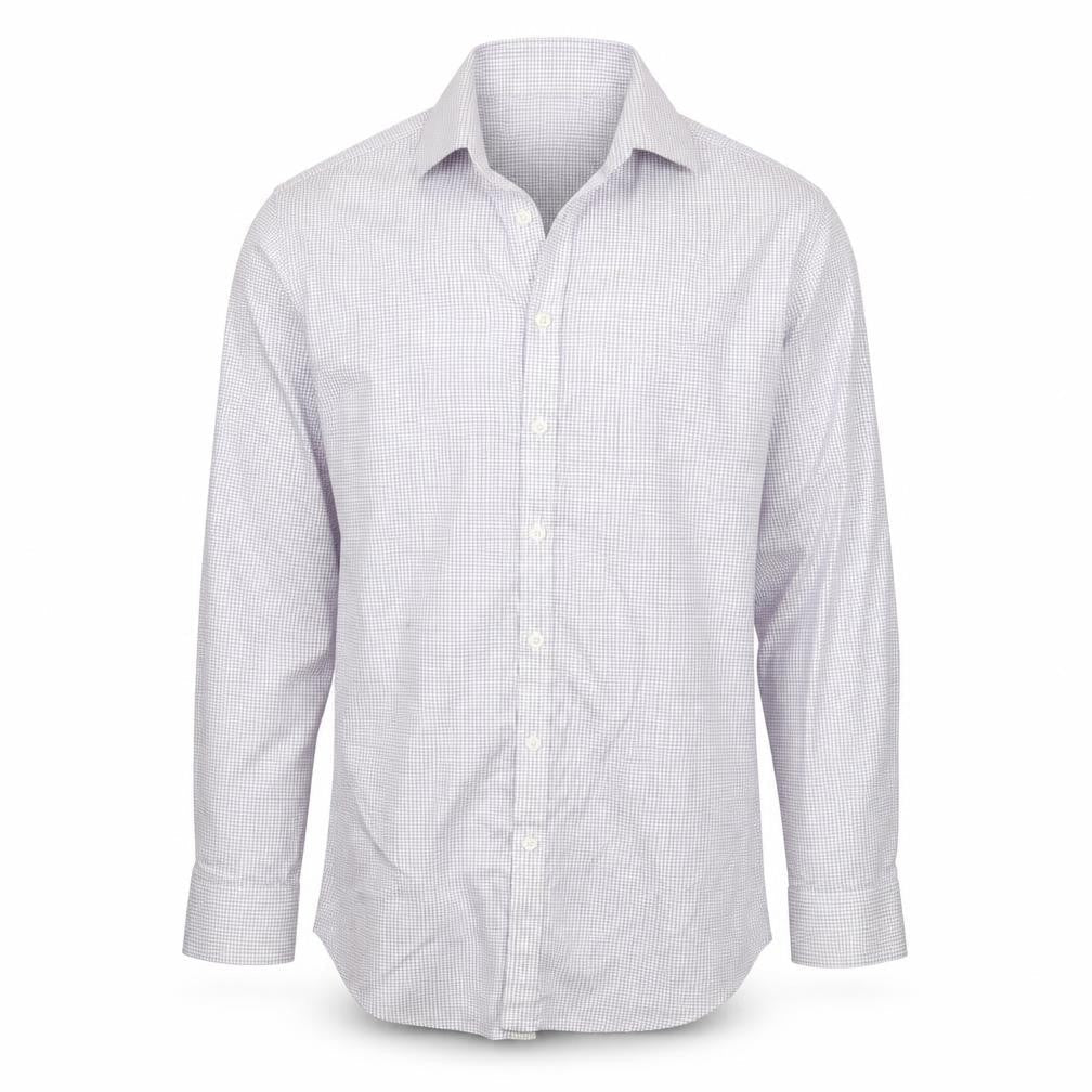 Charles Tyrwhitt Men's Purple Check Non-Iron Extra Slim Fit Shirt 15.5in