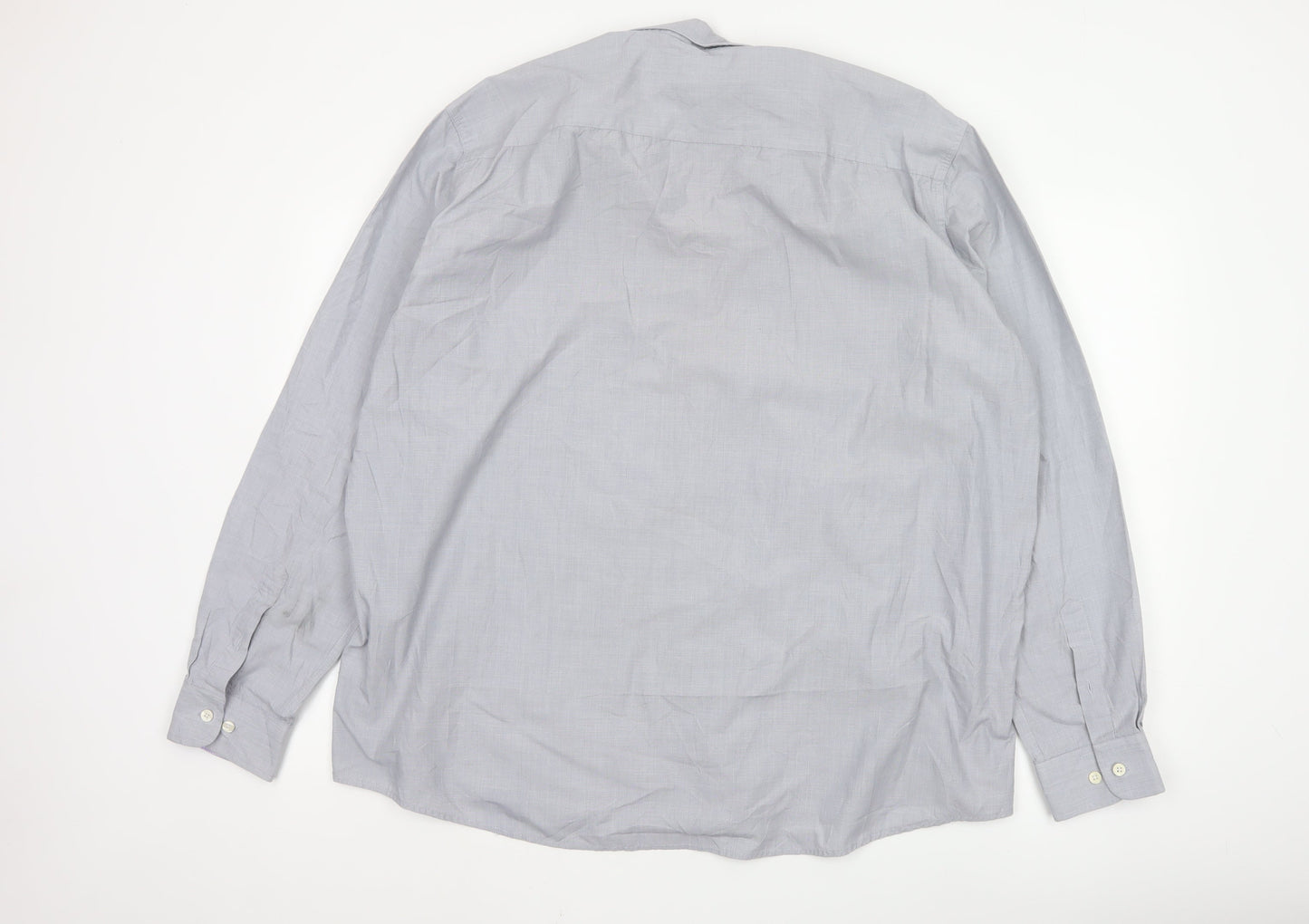 Cotton Traders Men’s Grey 19 Regular Fit Long Sleeve Button-Up Shirt