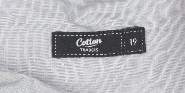 Cotton Traders Men’s Grey 19 Regular Fit Long Sleeve Button-Up Shirt