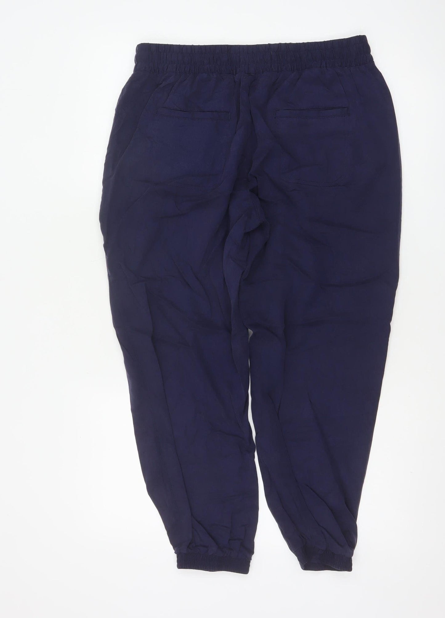 Fat Face Women's Navy Lyocell Jogger Trousers Size 14