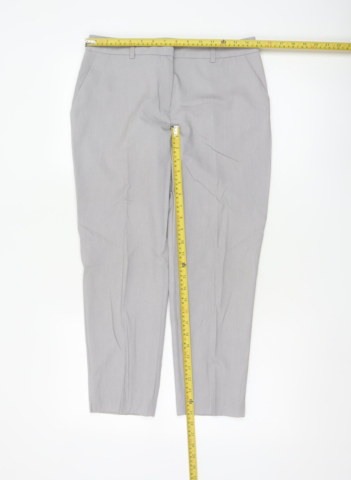 Dorothy Perkins Women Grey Slim Fit Dress Pants Size 8