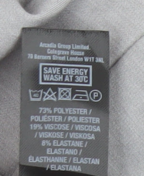 Dorothy Perkins Women Grey Slim Fit Dress Pants Size 8