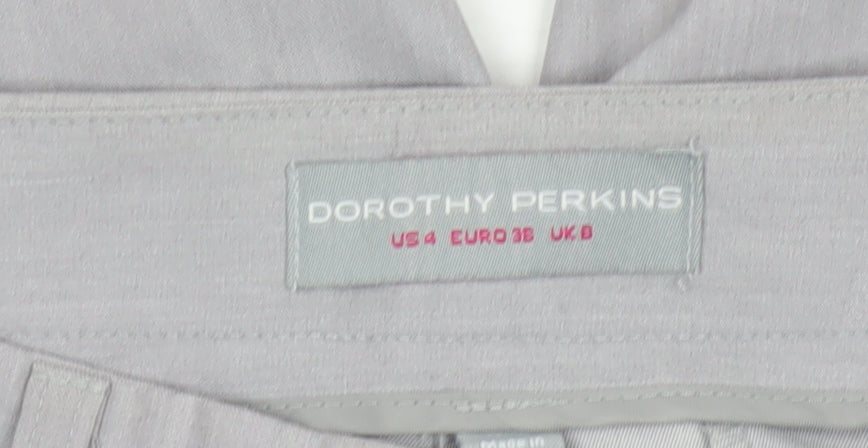 Dorothy Perkins Women Grey Slim Fit Dress Pants Size 8