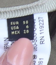 Massimo Dutti Women's Beige Chino Trousers Size 10 Regular Fit