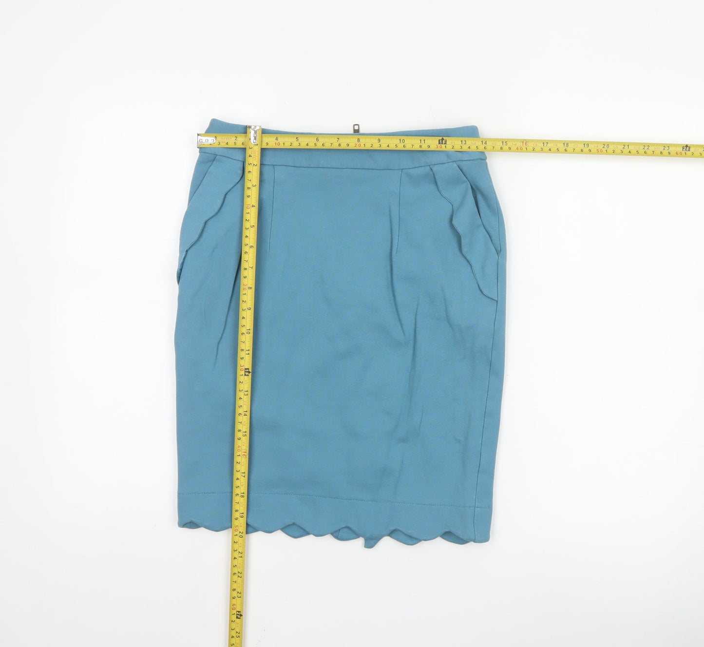 Darling Women’s Blue Knee Length Pencil Skirt Size S Viscose Blend