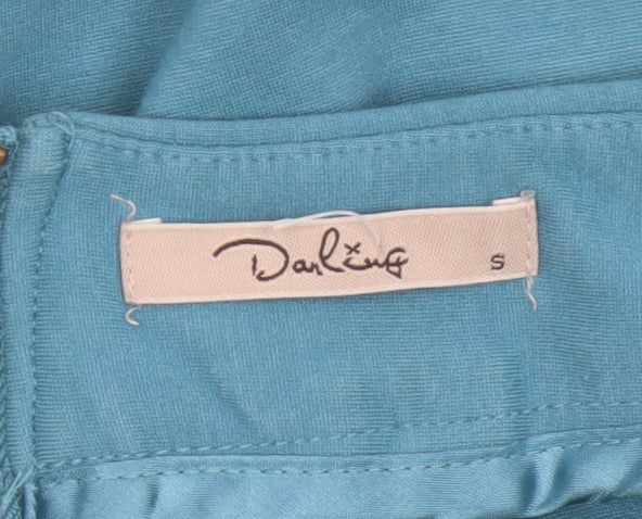 Darling Women’s Blue Knee Length Pencil Skirt Size S Viscose Blend