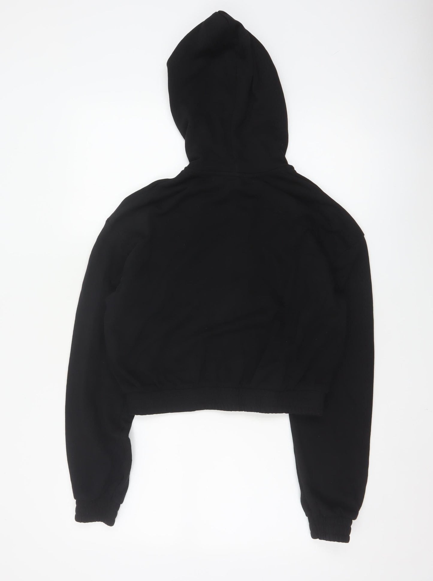 H&M Divided Women's Black Full Zip Hoodie Size 8 Cotton Blend