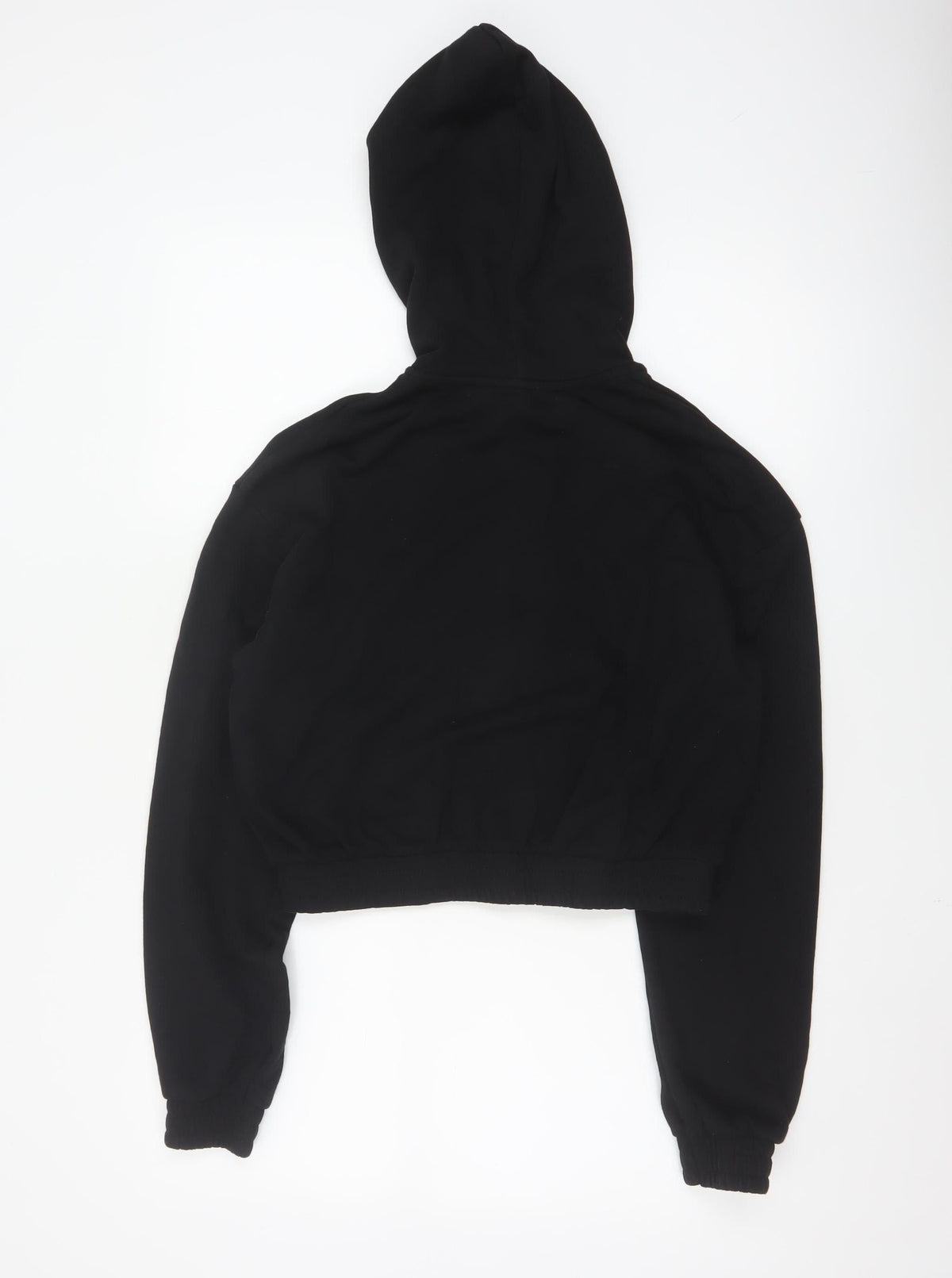 H&M Divided Women's Black Full Zip Hoodie Size 8 Cotton Blend