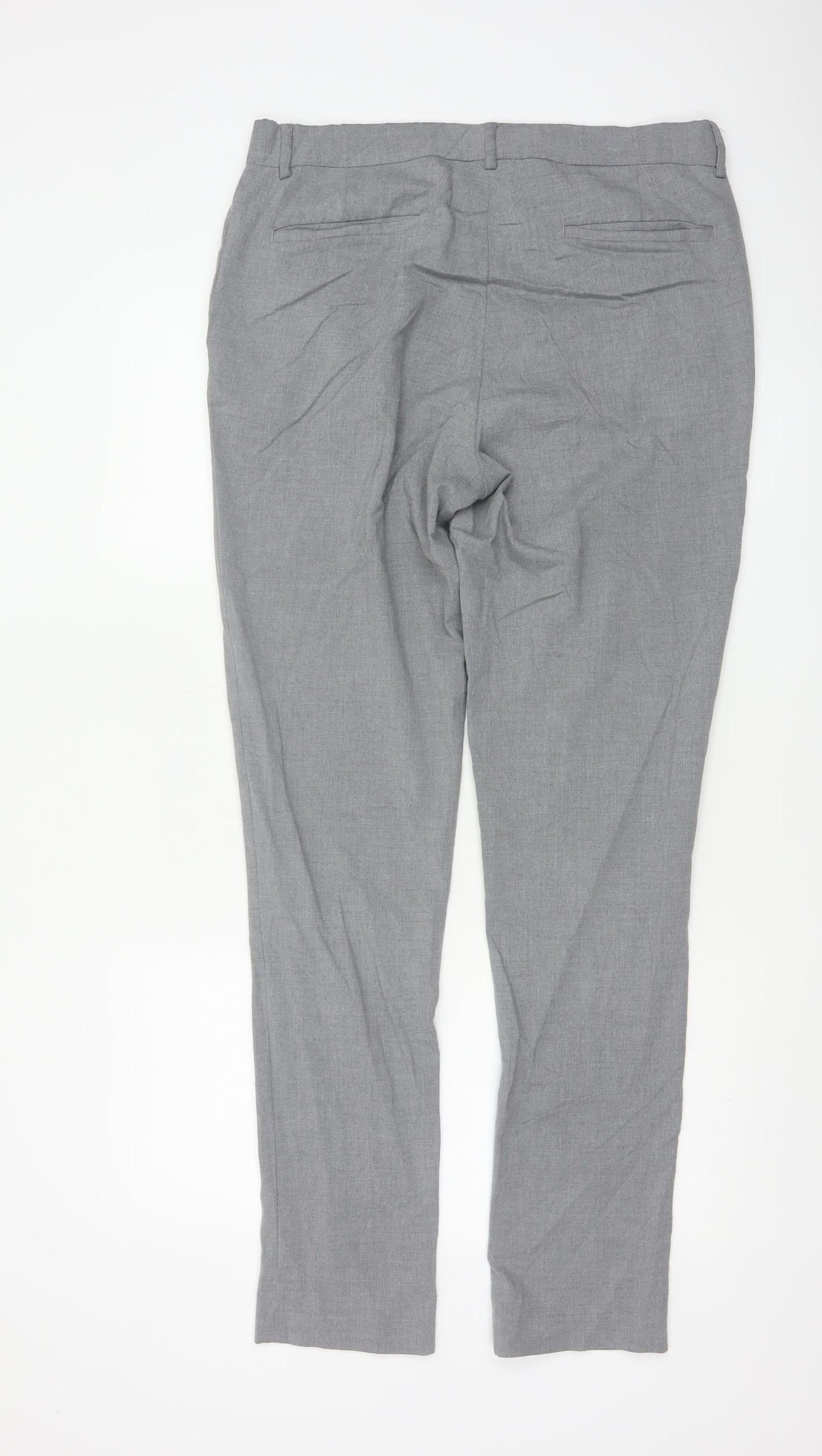 ASOS DESIGN Men's Grey Slim Fit Trousers Size L 34W 34L