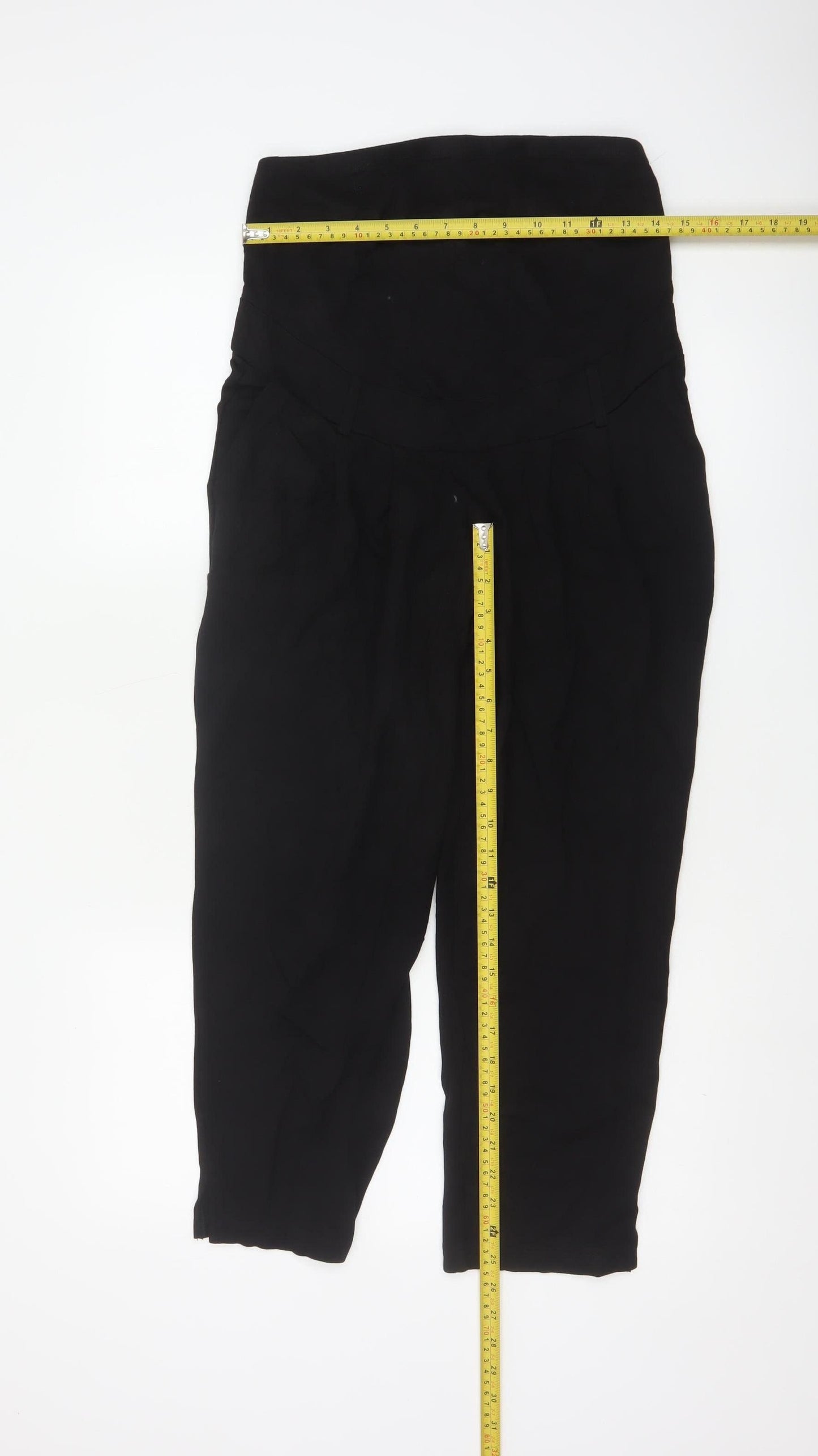 H&M MAMA Women's Black Maternity Jersey Stretch Trousers Size S
