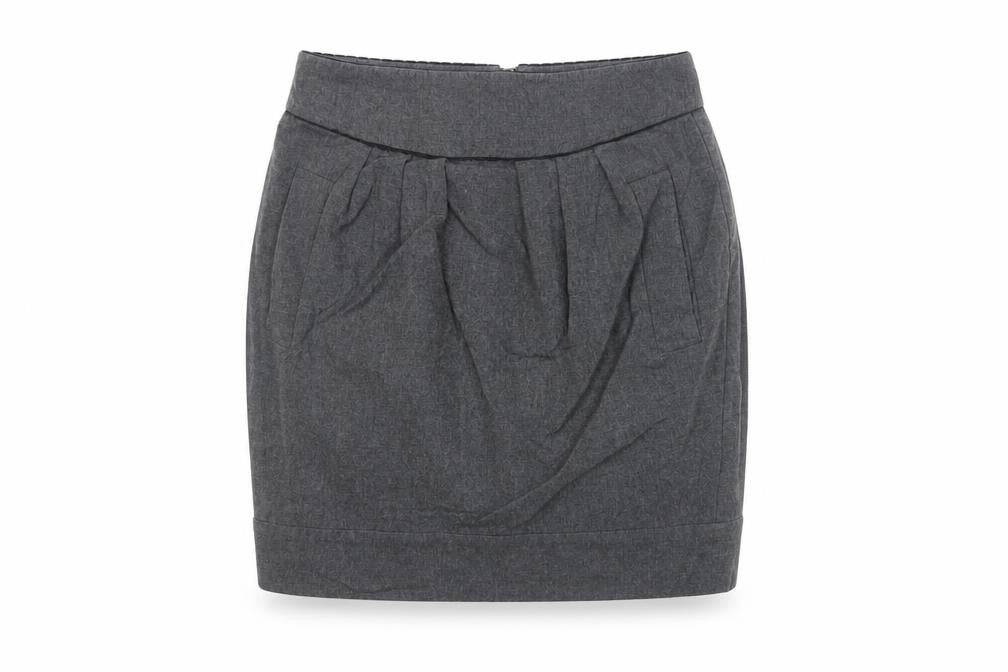 French Connection Women Grey Tulip Wool Blend Short Skirt Size 10