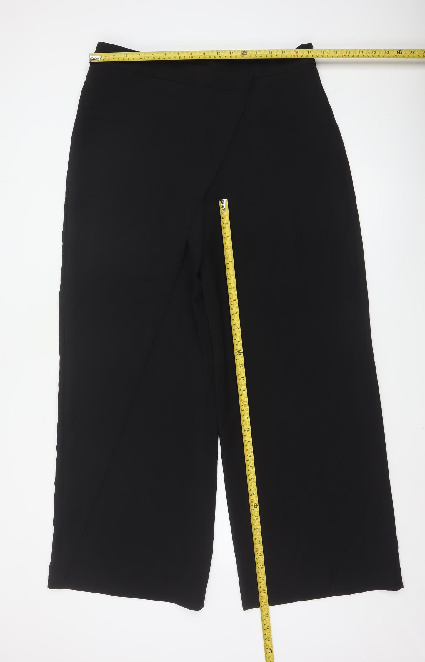 Zara Women’s Black XL Wide-Leg Culotte Trousers