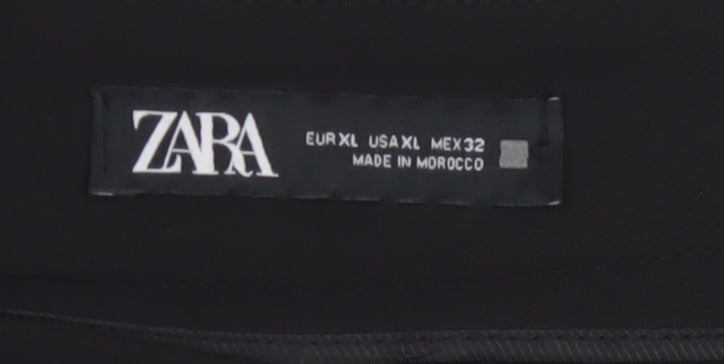 Zara Women’s Black XL Wide-Leg Culotte Trousers