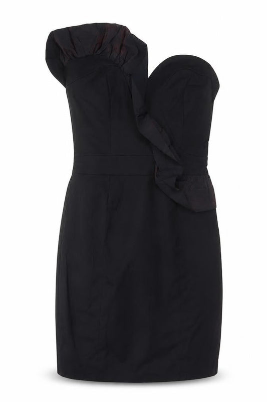 French Connection Women's Black Size 8 One Shoulder Bodycon Party Dress