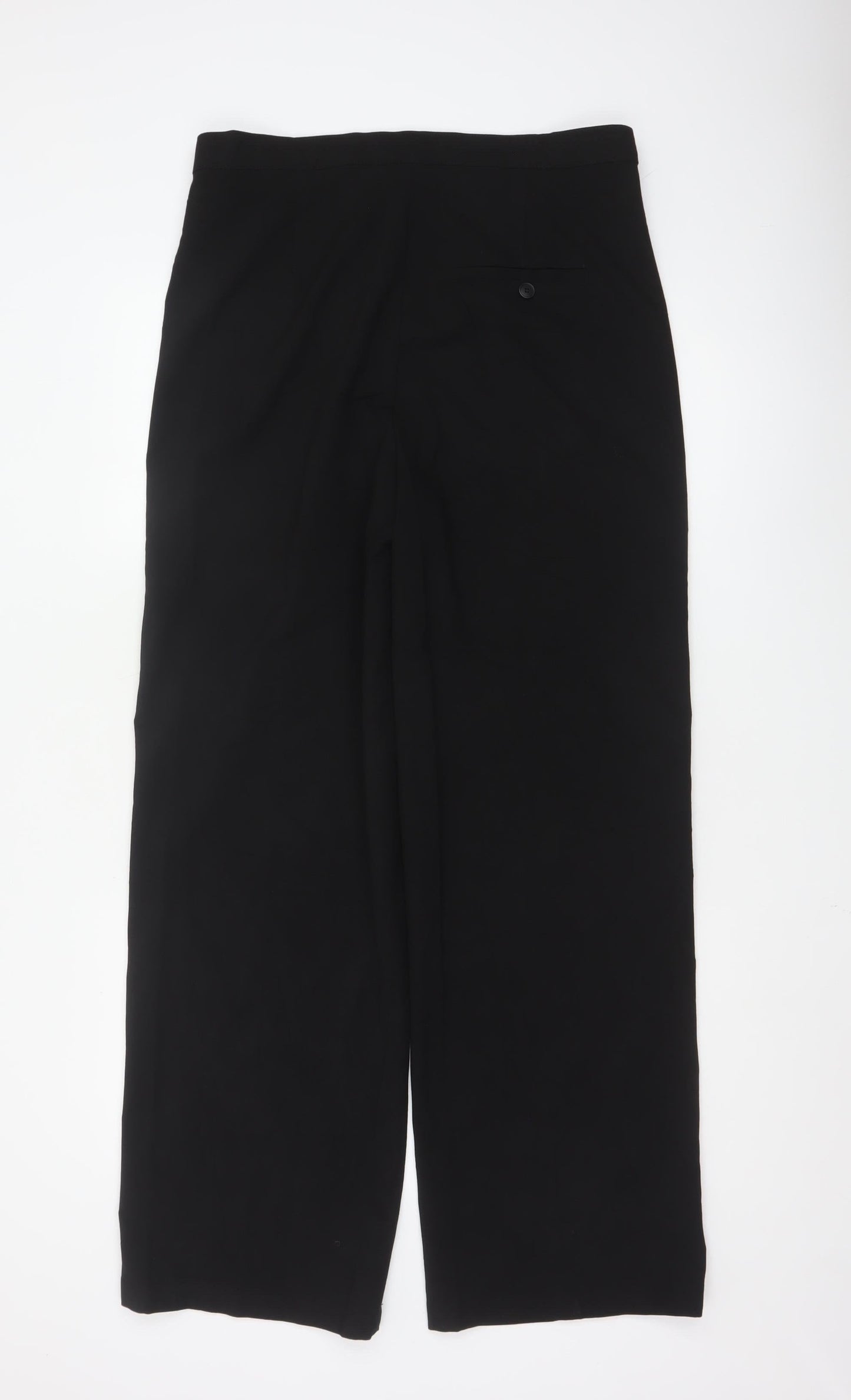 Pull & Bear Women’s Black Wide-Leg Trousers Size 16 Stretch
