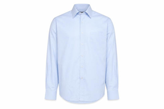 Marks & Spencer Men's Blue 15 Regular Fit Long Sleeve Shirt