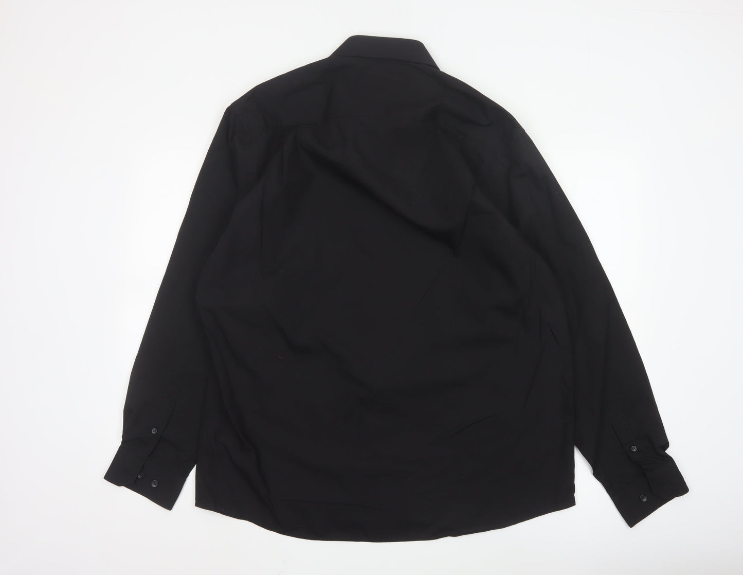 Cedar Wood State Men's Black Regular Fit Long Sleeve Button-Up Shirt 17in