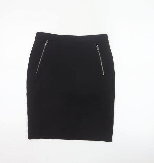 DKNY Womens Black Knee Length Pencil Skirt Size 6 Stretch