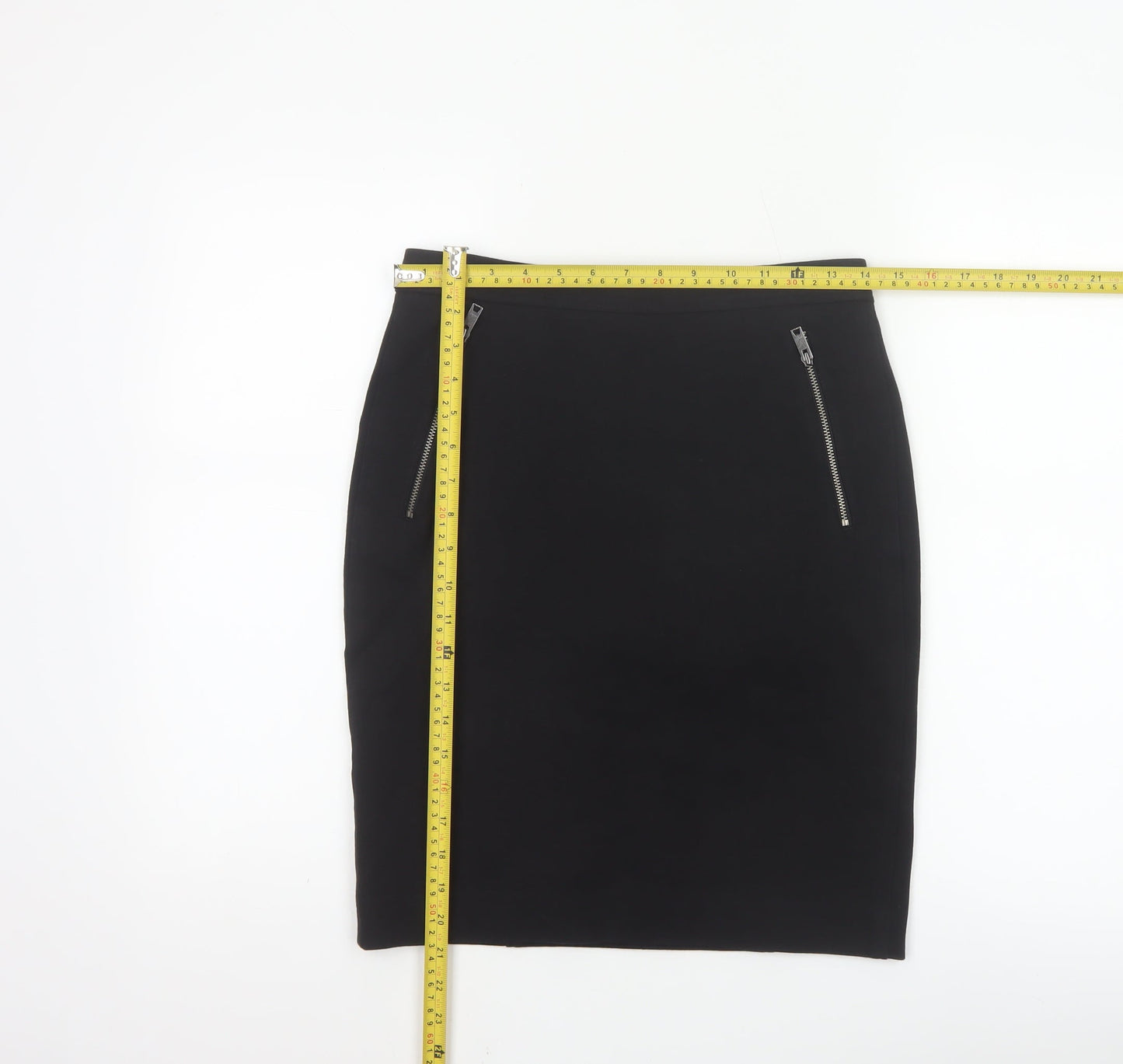 DKNY Womens Black Knee Length Pencil Skirt Size 6 Stretch