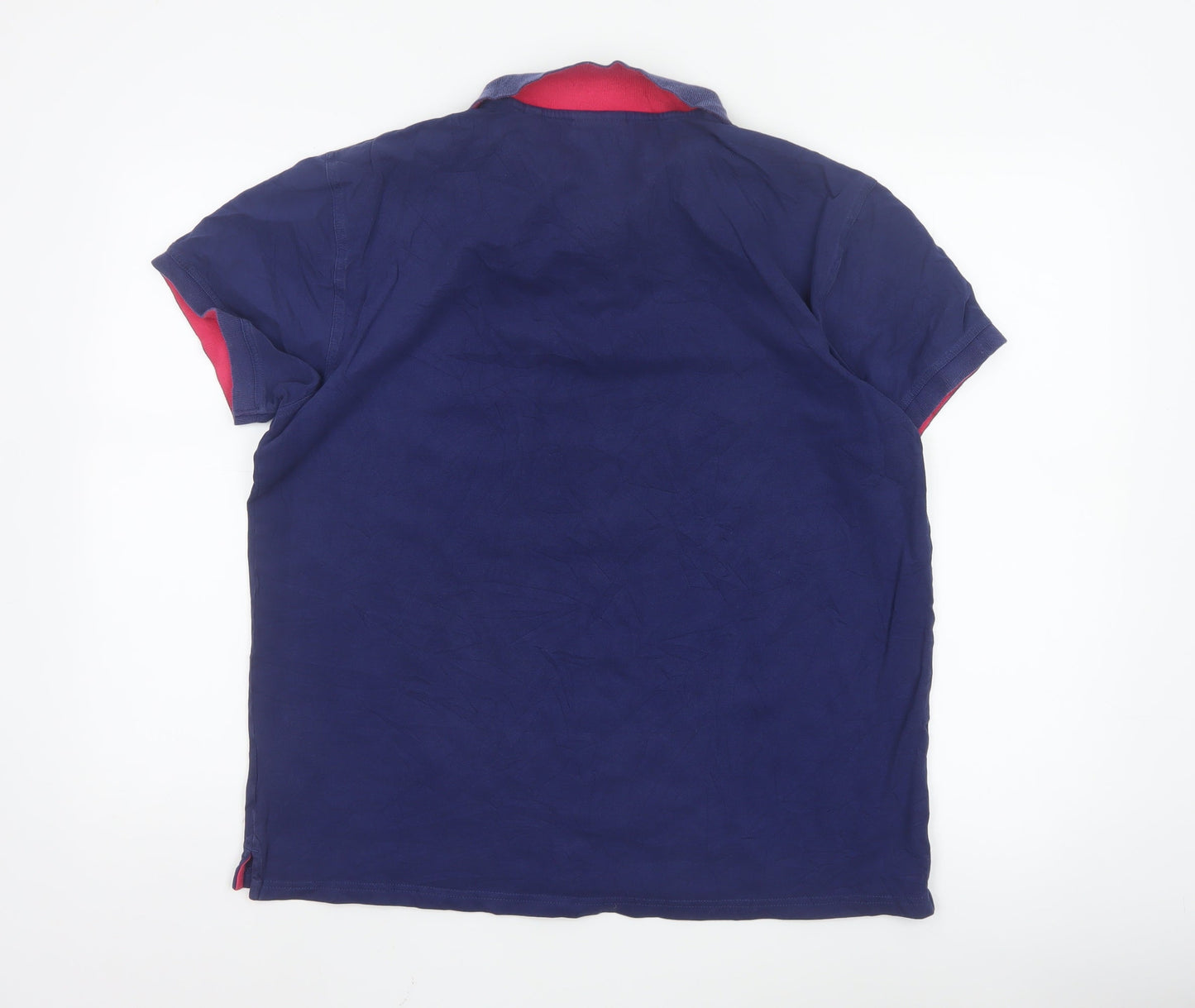 GANT Men's Blue Short Sleeve Polo Shirt XL Regular Fit Cotton